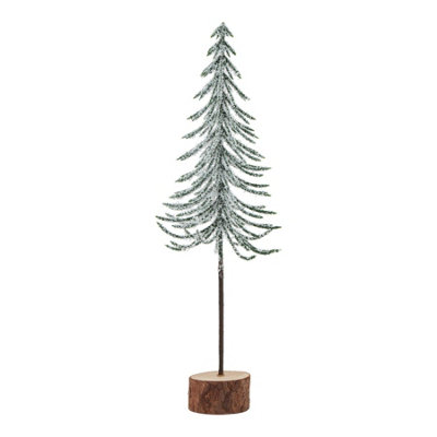 Hill Interiors Brown/White/Green Snowy Spindle Tree Christmas Decoration - 100% Mixed - Image 6