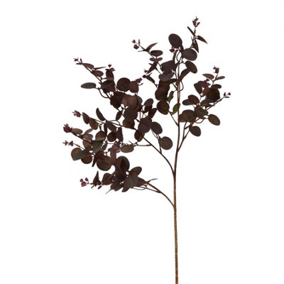 Hill Interiors Eucalyptus Artificial Plant Burgundy (One Size) from B&Q