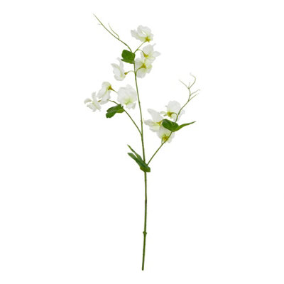 B&Q -  The Natural Garden Collection Sweetpea Artificial Flower White (One Size)