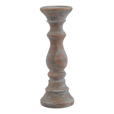 B&Q -  Siena Column Candle Holder Brown (20Cm X 10Cm X 10Cm)