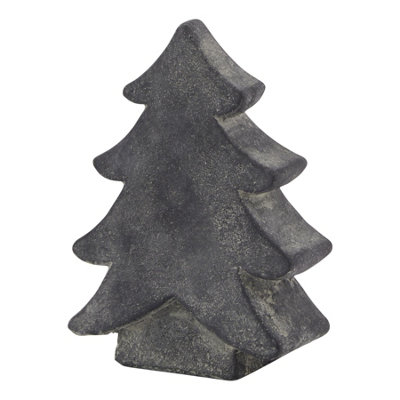 Hill Interiors Grey Amalfi Christmas Tree Decoration (24Cm X 6Cm X 14Cm) 24Cm