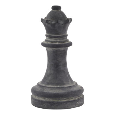B&Q -  Amalfi Queen Chess Piece Decoration Grey (One Size)