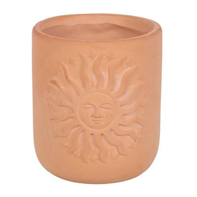 Something Different Sun Terracotta Plant Pot Terracotta (One Size) from B&Q
