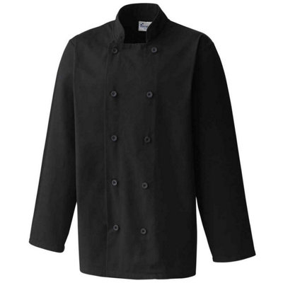 Premier Men's Black Long-Sleeved Chef Jacket - 5XL - Image 4