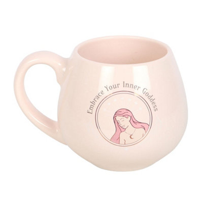 Something Different Embrace Your Inner Goddess Rounded Mug - Pastel Pink - Image 3