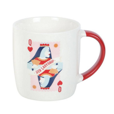 Something Different Unisex White Her Ladyship Playing Card Mug In - Image 3