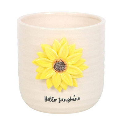 Something Different Hello Sunshine Sunflower 3D Plant Pot Ceramic/yellow (One Size) from B&Q