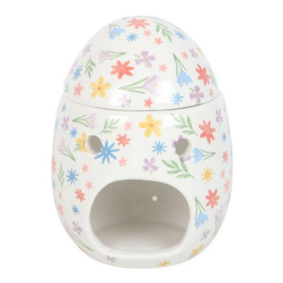 B&Q White Something Different Spring Floral Oil Burner /Pastel (One ) 10.3Cm