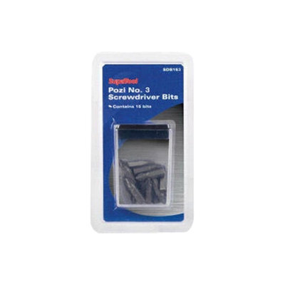 Supatool Pozi Screwdriver Bit (Pack Of 15) Grey (4mm) from B&Q