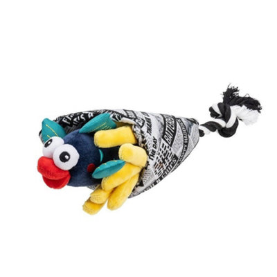 House Of Paws Fish & Chips Plush Dog Toy Multicoloured (One Size) from B&Q