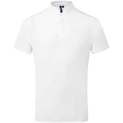 Premier Men's White Essential Coolchecker Short-Sleeved Chef Shirt In | Size: Xs - Image 3