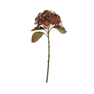 B&Q -  Hydrangea Artificial Plant Brown (One Size)