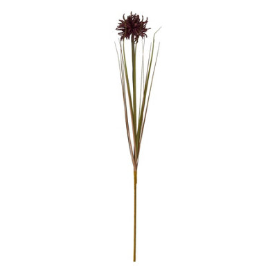 B&Q -  Aster Spider Chrysanthemum Artificial Flower Burgundy (One Size)