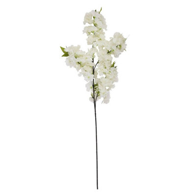 B&Q -  Cherry Blossom Artificial Flower White (One Size)