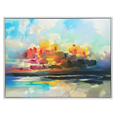  - Scott Naismith Cloud Flow Hand-Painted Canvas Print Multicoloured (80Cm X 60Cm)