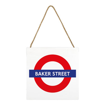 Transport For London Baker Street Wooden Block White/red/blue (2.7Cm X 20Cm X 20Cm) from B&Q