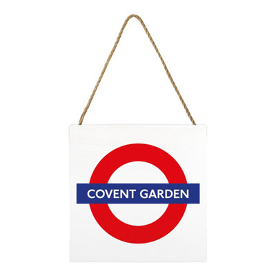  - Transport For London Covent Garden Wooden Block White/red/blue (2.7Cm X 20Cm X 20Cm)