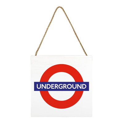  - Transport For London Underground Wooden Block White/red/blue (2.7Cm X 20Cm X 20Cm)