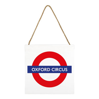  - Transport For London Oxford Circus Wooden Block White/red/blue (2.7Cm X 20Cm X 20Cm)