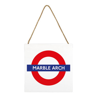 Transport For London Marble Arch Wooden Block White/red/blue (2.7Cm X 20Cm X 20Cm) from B&Q