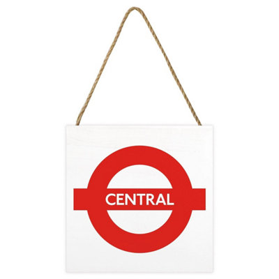 Transport For London Central Line Wooden Block White/red (2.7Cm X 20Cm X 20Cm) from B&Q