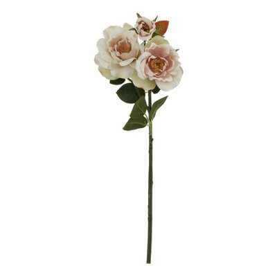 B&Q -  The Natural Garden Collection Tea Rose Artificial Flower Pale Pink (One Size)