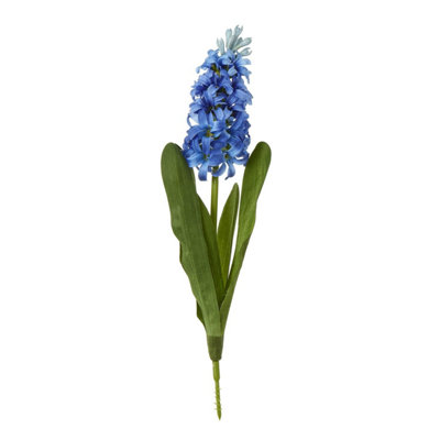 B&Q -  Hyacinth Stem Artificial Plant Blue (One Size)