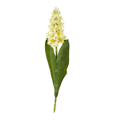 Hill Interiors Yellow Hyacinth Stem Artificial Plant (One ) 44Cm