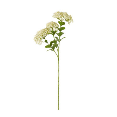 Hill Interiors Unisex Cream Sedum Spray Artificial Flower In - Image 6