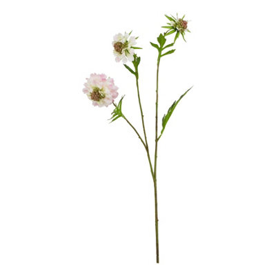 B&Q -  The Natural Garden Collection Scabious Stem Artificial Plant Pink (One Size)