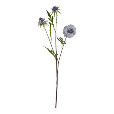 B&Q -  The Natural Garden Collection Scabious Stem Artificial Plant Blue (One Size)