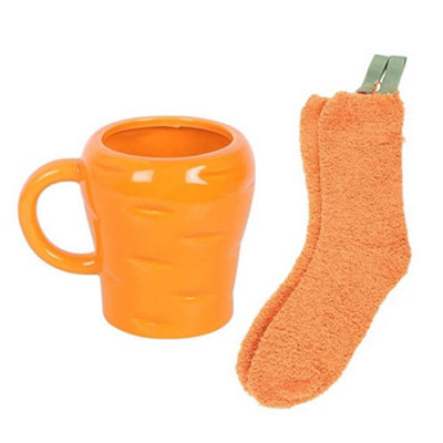 Something Different Carrot Mug And Sock Set - Orange - Image 3