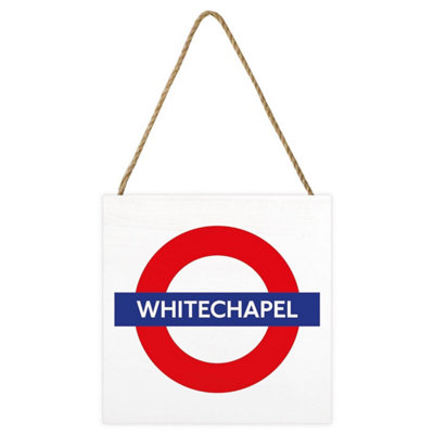 Transport For London Whitechapel Wooden Block White/red/blue (2.7Cm X 20Cm X 20Cm) from B&Q