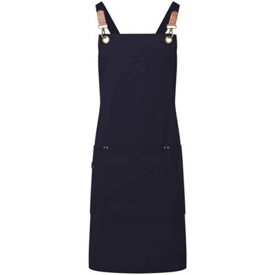  - Premier Cross Back Bib Apron Navy (One Size)