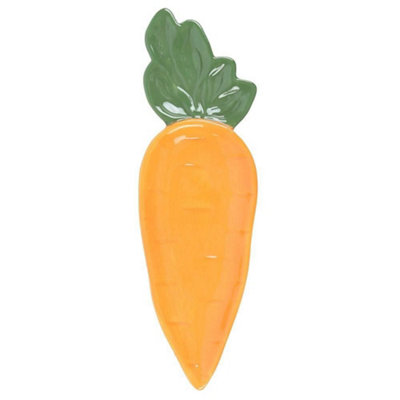 Something Different Carrot Patch Carrot Platter Orange/green (One Size) from B&Q