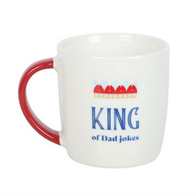 Something Different King Of Dad Jokes Mug White/red/blue (One Size) from B&Q
