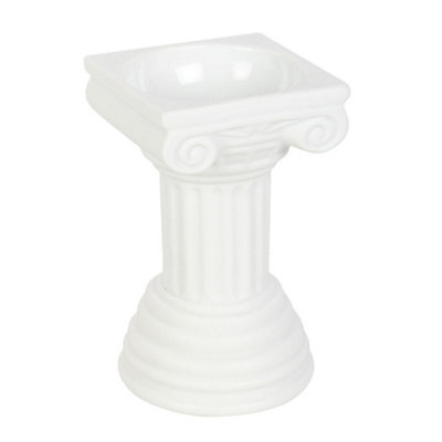  - Something Different Greek Column Oil Burner White (One Size)