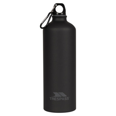 Trespass Adults Slurp Water Bottle With Carabiner (1 Litre) Matt Black (One Size) from B&Q