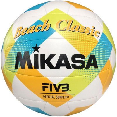 Mikasa Beach Clic Bv543C-Vxa Volleyball White/blue/yellow (5) from B&Q