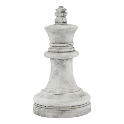 B&Q -  Athena King Chess Piece Ornament White (One Size)