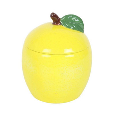 Something Different Lemon Candle Jar Yellow (One Size) from B&Q