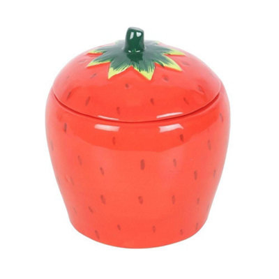 Something Different Tutti Frutti Strawberry Candle Jar Red/green (One Size) from B&Q