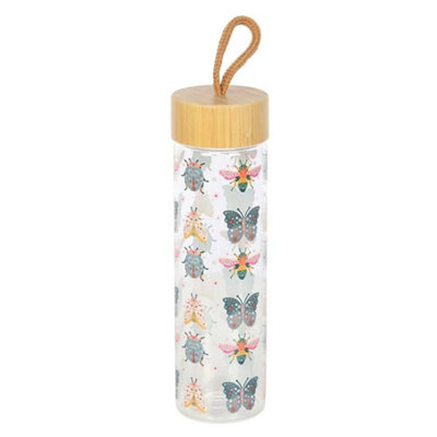  - Something Different Floral Bug Gl Water Bottle Multicoloured (One Size)