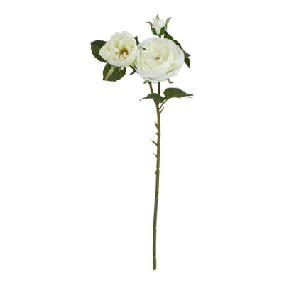 B&Q -  The Natural Garden Collection Rose Artificial Flower White (One Size)