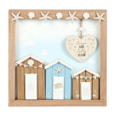 Something Different Ocean Air Salty Hair Mdf Beach Hut Plaque Multicoloured (One Size) from B&Q