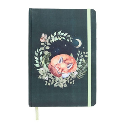Something Different Sleeping Fox A5 Notebook Green/brown (One Size) from B&Q