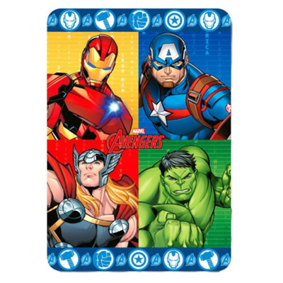 Avengers Fleece Blanket Multicoloured (140Cm X 100Cm) from B&Q