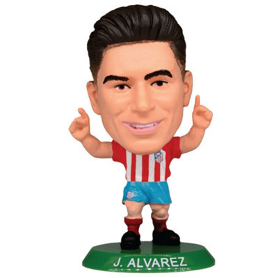 B&Q Atletico Madrid Fc Julian Alvarez Soccerstarz Football Figurine (5Cm X 2.5Cm X 2.5Cm) Red/White/Blue