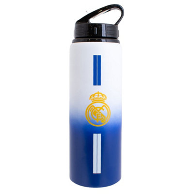 Real Madrid Cf Aluminium Water Bottle White/blue/gold (26Cm X 7Cm) from B&Q