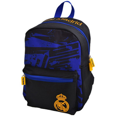 Real Madrid Cf Childrens/kids Fragment Backpack Blue/black/gold (30Cm X 22Cm X 12Cm) from B&Q